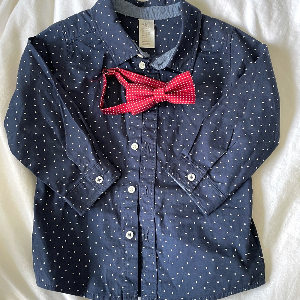 Boys H&M festive button down/holiday look